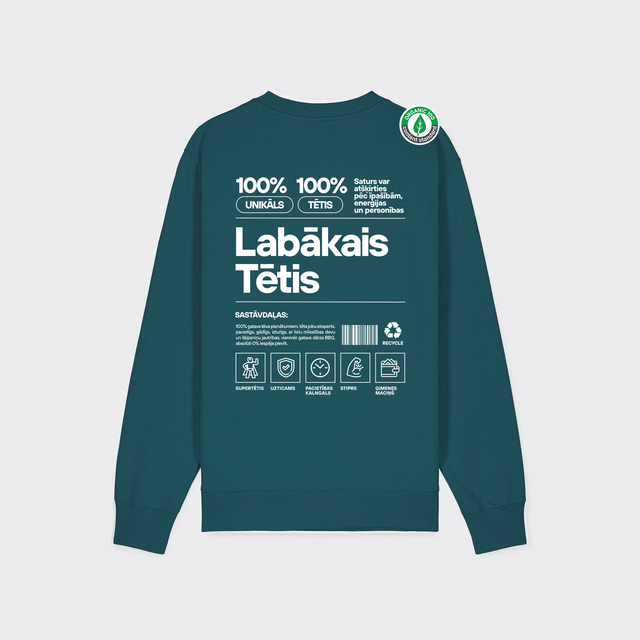 Organiskās kokvilnas Džemperis "Tētis Etiķete"