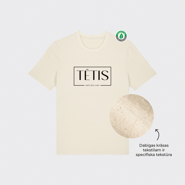 Organiskās kokvilnas T-krekls "Tētis kopš.."