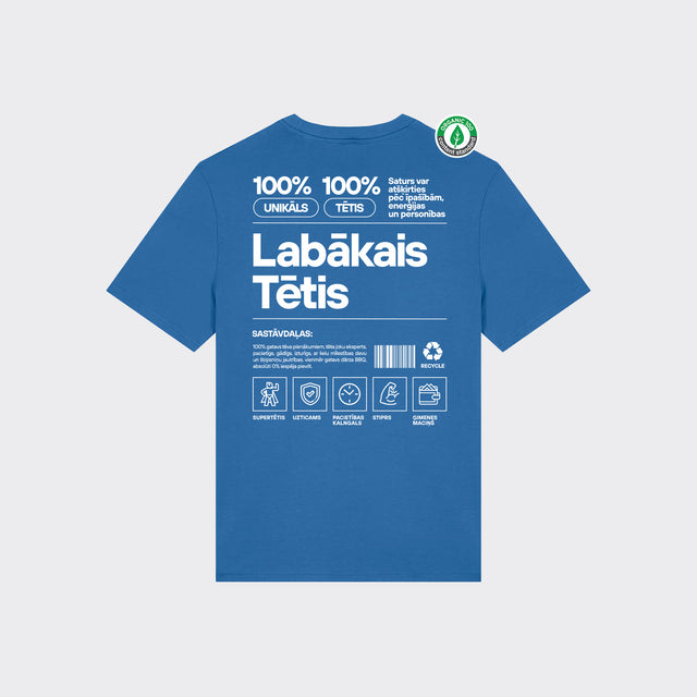 Organiskās kokvilnas T-krekls "Tētis Etiķete"