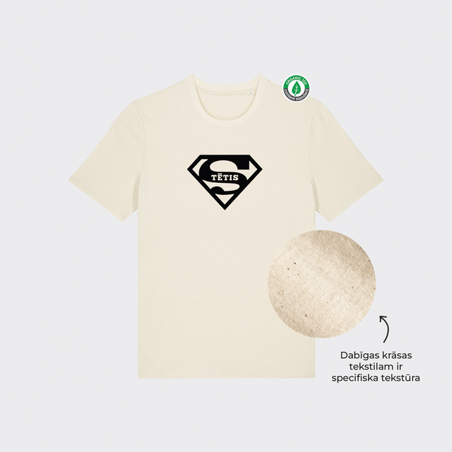 Organiskās kokvilnas T-krekls "Tētis (Supermens)"