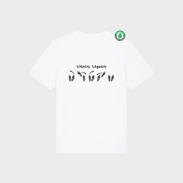 Organiskās kokvilnas T-krekls "Tūdaliņ tāgadiņ"