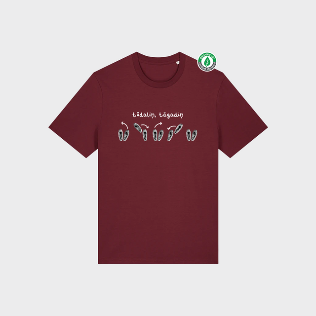 Organiskās kokvilnas T-krekls "Tūdaliņ tāgadiņ"