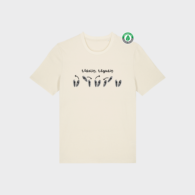 Organiskās kokvilnas T-krekls "Tūdaliņ tāgadiņ"
