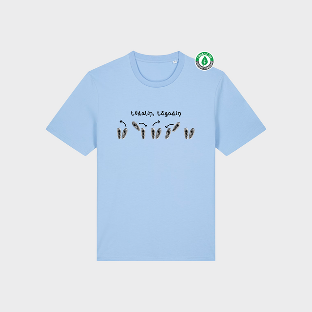 Organiskās kokvilnas T-krekls "Tūdaliņ tāgadiņ"
