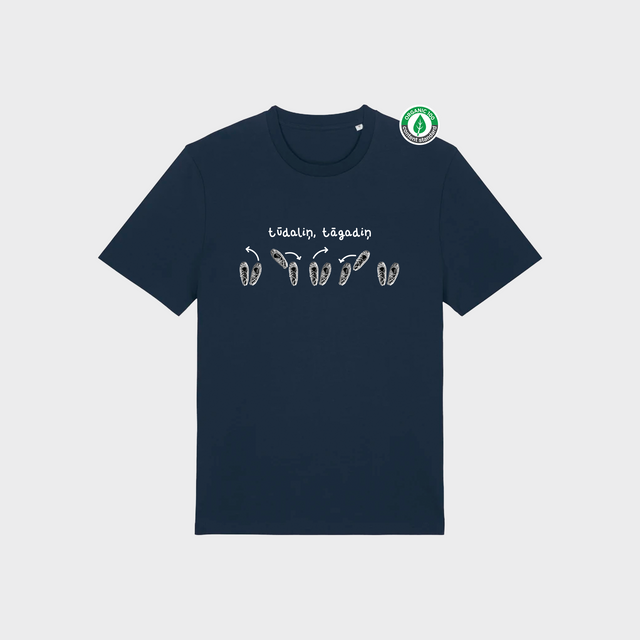 Organiskās kokvilnas T-krekls "Tūdaliņ tāgadiņ"