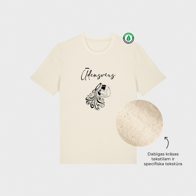 Organiskās kokvilnas T-krekls "Ūdensvīrs"