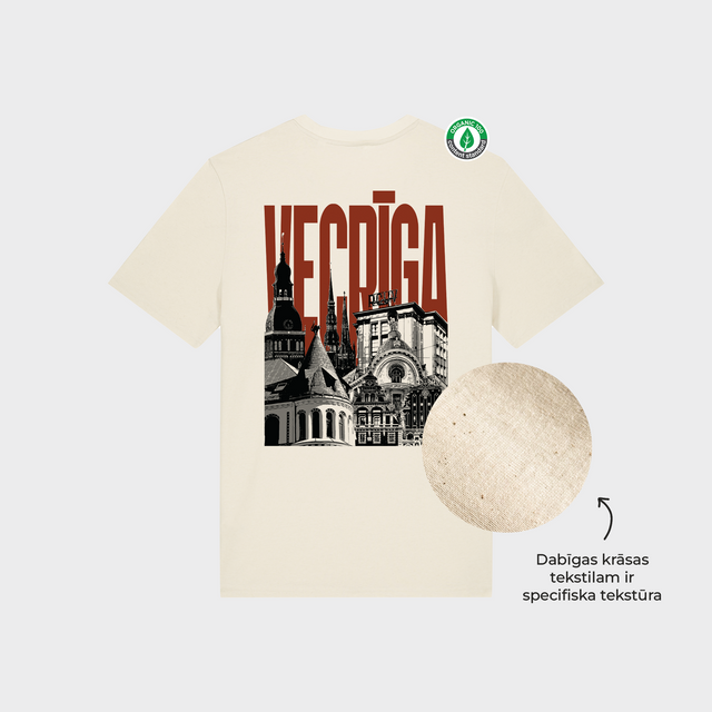 Organiskās kokvilnas T-krekls "Vecrīga"