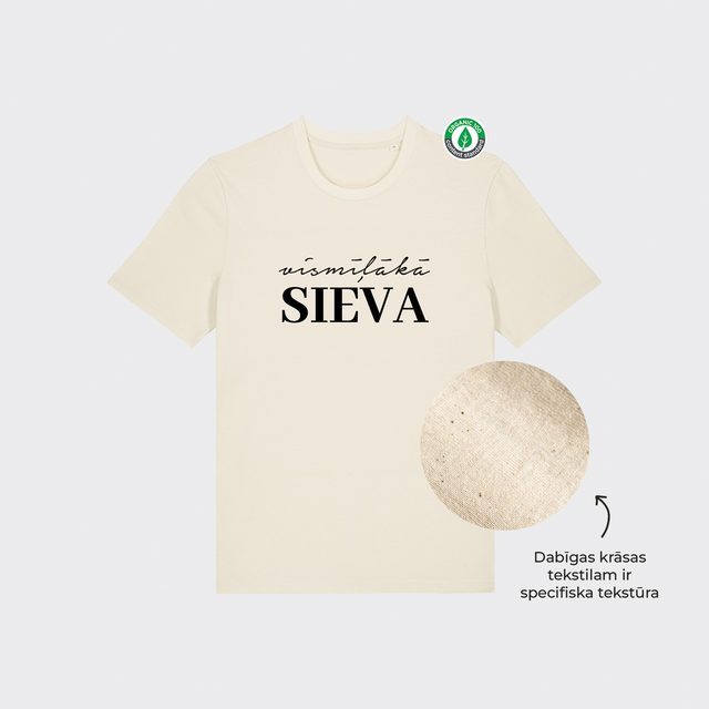 Organiskās kokvilnas T-krekls "Vismīļākā Sieva"