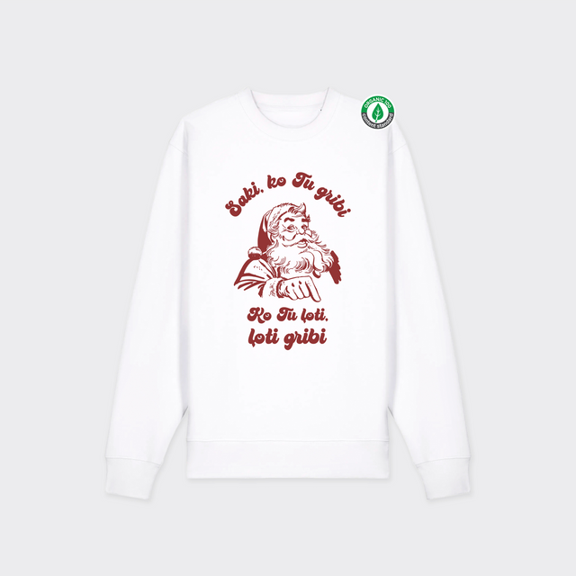 Organiskās kokvilnas džemperis "Ziemassvētku vecītis"