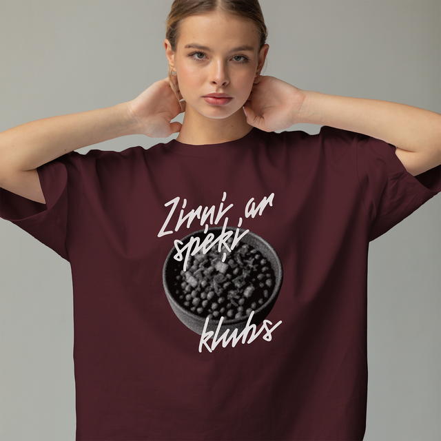 Organiskās kokvilnas T-krekls "Zirņi ar speķi"