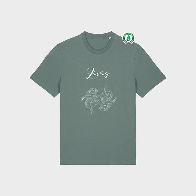 Organiskās kokvilnas T-krekls "Zivis"