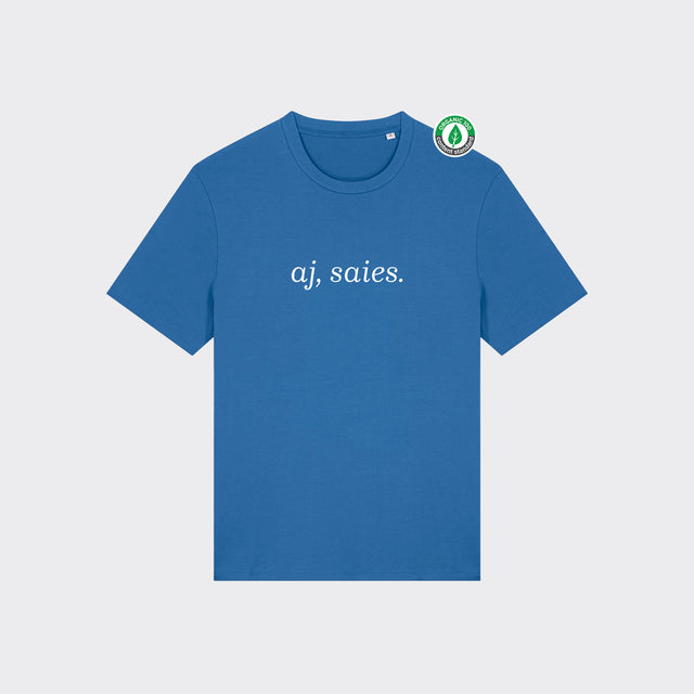 Organiskās kokvilnas T-krekls "aj, saies."