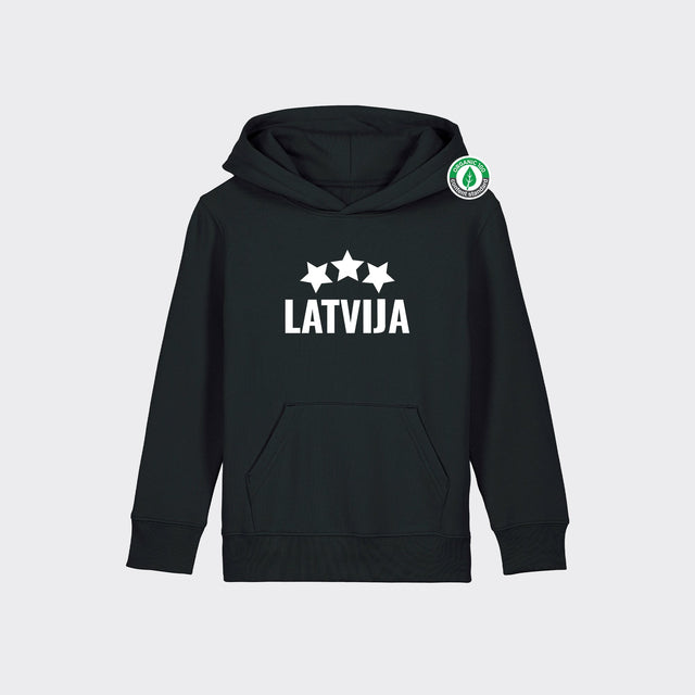 Organiskās kokvilnas bērnu hūdijs "LATVIJA"
