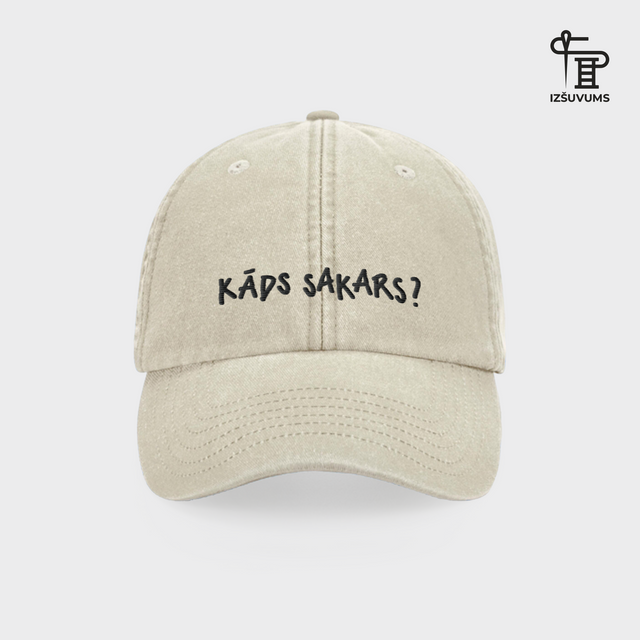 Izšūta cepure "Kāds sakars?"