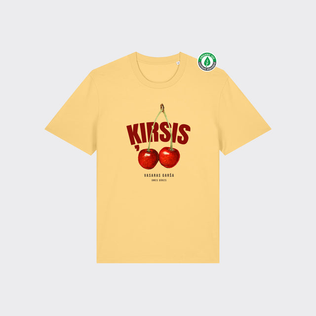 Organiskās kokvilnas T-krekls "ĶIRSIS"