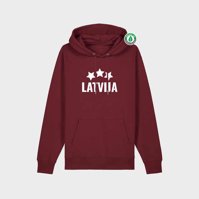 Organiskās kokvilnas hūdijs "LATVIJA"