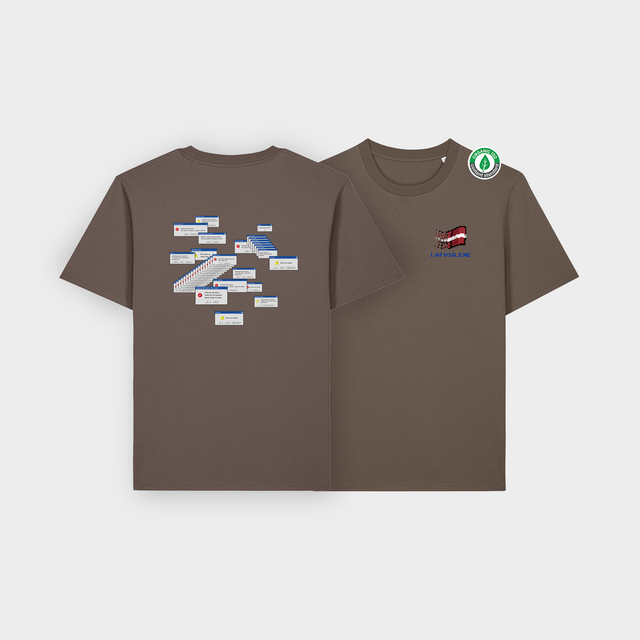 Organiskās kokvilnas T-krekls "LATVIJA.XP"