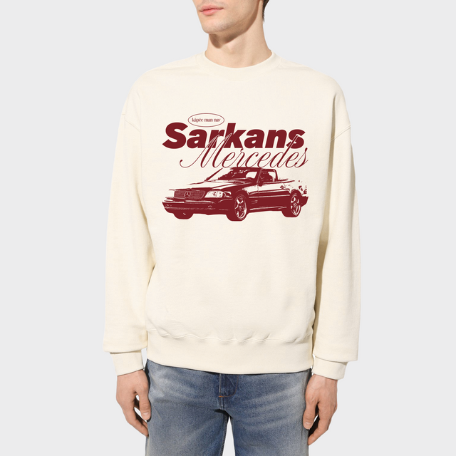 Organiskās kokvilnas džemperis "Sarkans Mercedes"