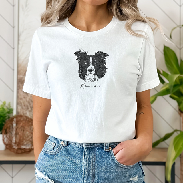 Unisex T-krekls ar personalizētu dzīvnieku portretu