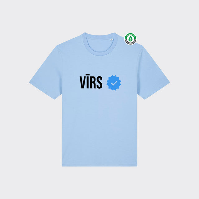Organiskās kokvilnas T-krekls "verified VĪRS"