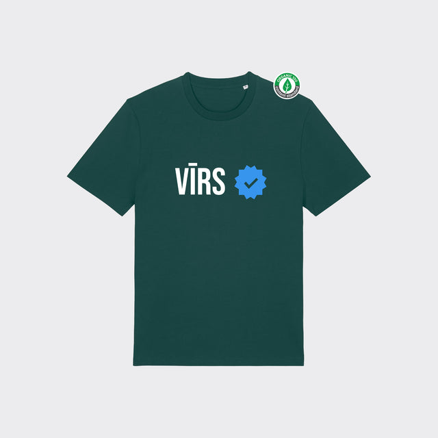 Organiskās kokvilnas T-krekls "verified VĪRS"