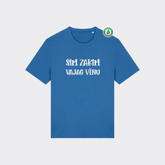 Organiskās kokvilnas T-krekls "Šim zaķim vajag vīnu 2"