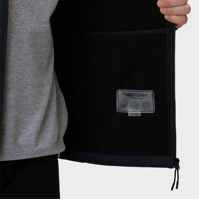 4F vīriešu softshell jaka ar kapuci
