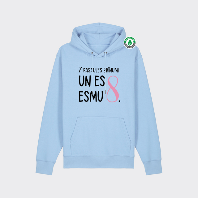 Organiskās kokvilnas hūdijs "7 pasaules brīnumi un es esmu 8."