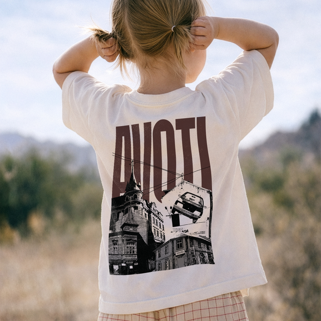 Organiskās kokvilnas bērnu T-krekls "Avoti"