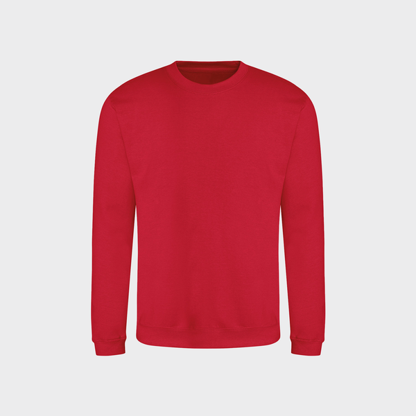 % Sarkans L, XL un 2XL izmēra JH030 džemperis ar Tavu dizainu