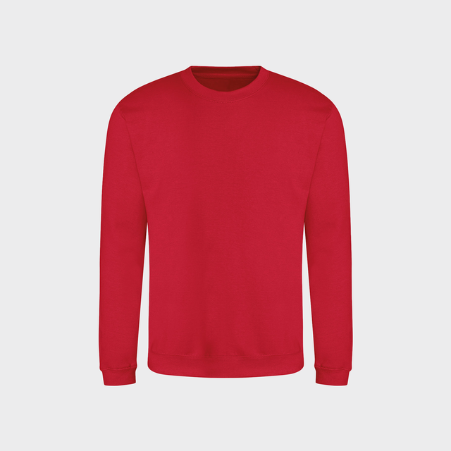 % Sarkans L, XL un 2XL izmēra JH030 džemperis ar Tavu dizainu