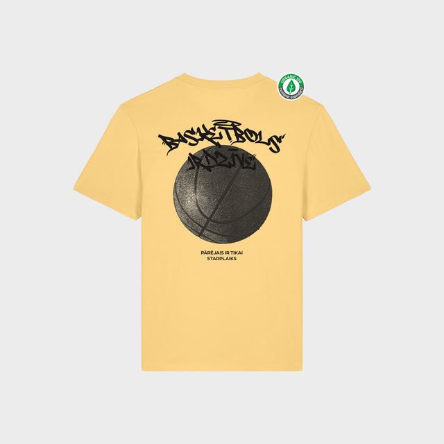 Organiskās kokvilnas T-krekls "Basketbols ir dzīve"