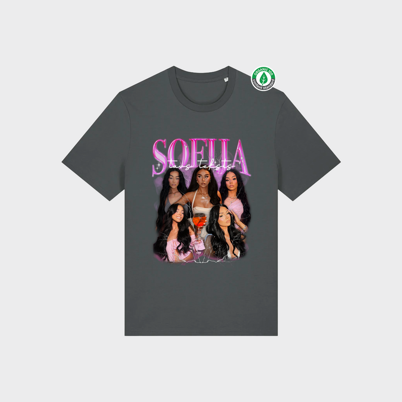 Organiskās kokvilnas T-krekls ar personalizētu kolāžu 2