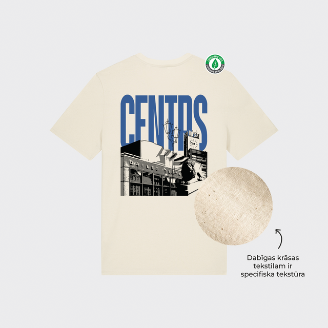 Organiskās kokvilnas T-krekls "Centrs"