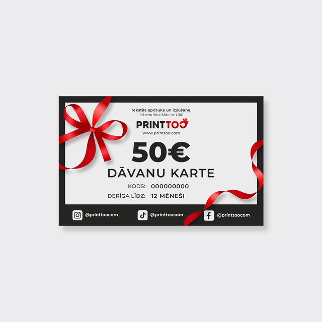 PRINTTOO Dāvanu karte