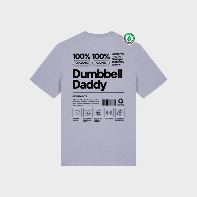 Organiskās kokvilnas T-krekls "Dumbbell Daddy"