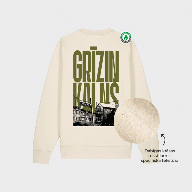 Organiskās kokvilnas džemperis "Grīziņkalns"