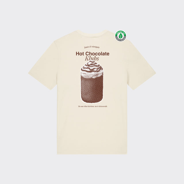 Organiskās kokvilnas T-krekls "Hot chocolate klubs"