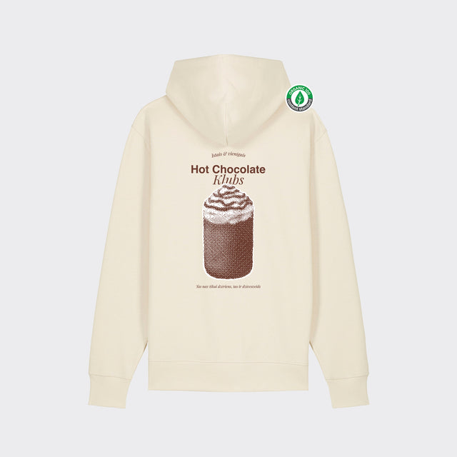 Organiskās kokvilnas hūdijs "Hot chocolate klubs"