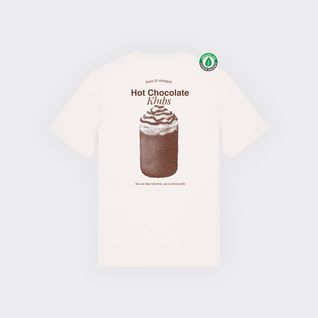 Organiskās kokvilnas T-krekls "Hot chocolate klubs"