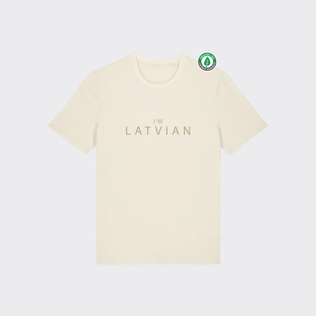 Organiskās kokvilnas T-krekls "I'm Latvian"