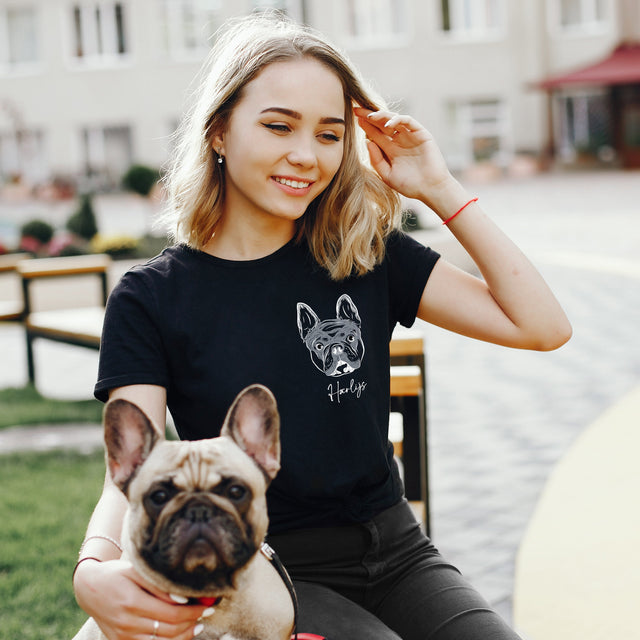 Unisex T-krekls ar personalizētu dzīvnieku portretu