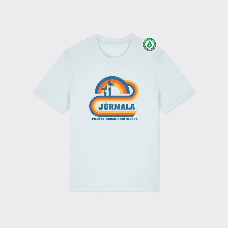 Organiskās kokvilnas T-krekls "Retro Jūrmala"