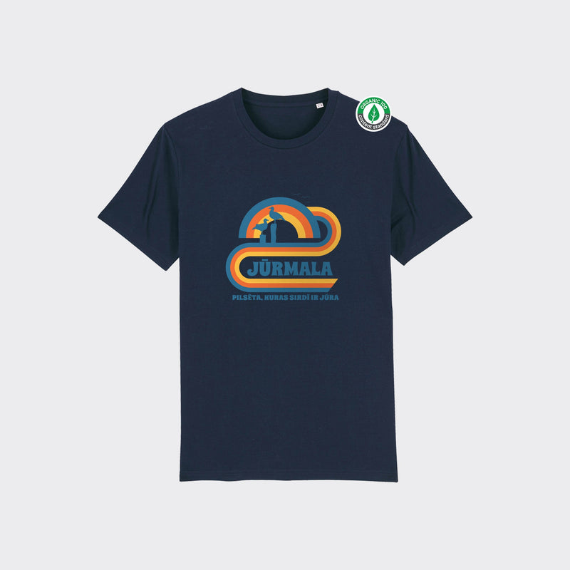 Organiskās kokvilnas T-krekls "Retro Jūrmala"