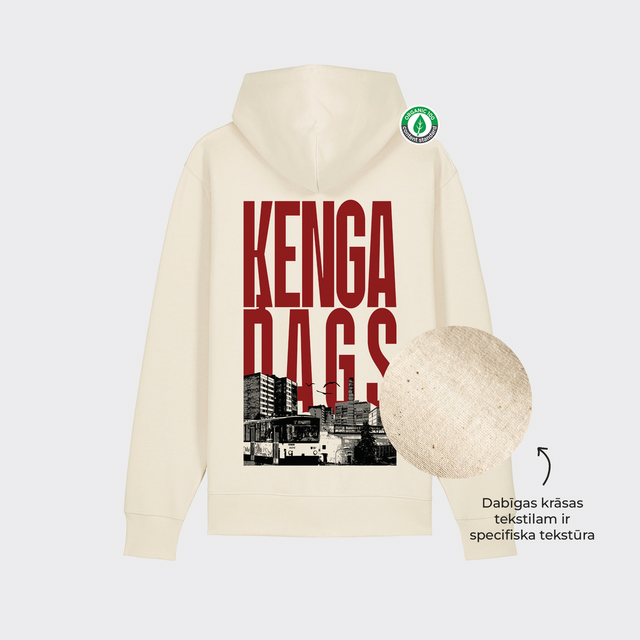 Organiskās kokvilnas hūdijs "Ķengarags"