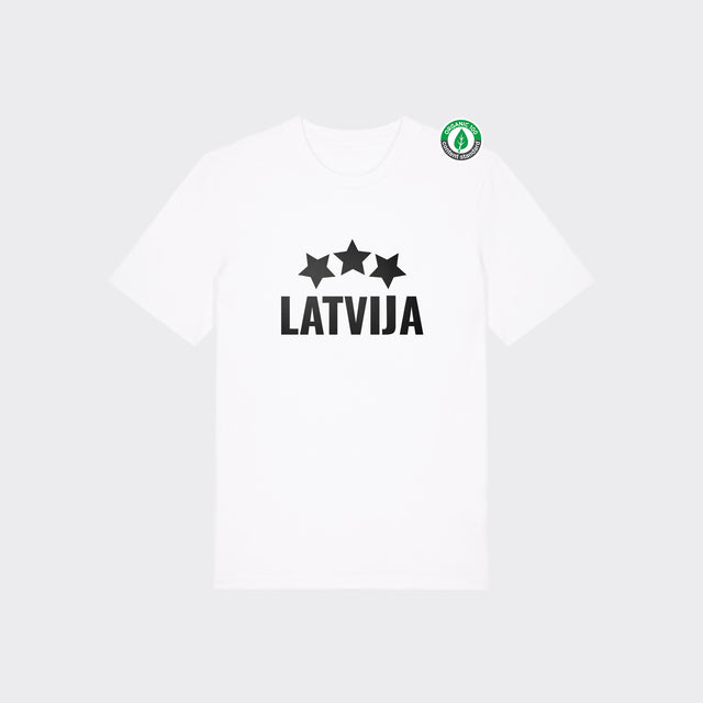 Organiskās kokvilnas T-krekls "LATVIJA"