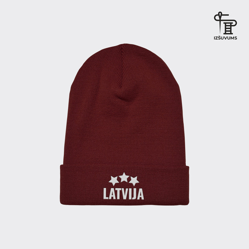 Izšūta ziemas cepure "Latvija"