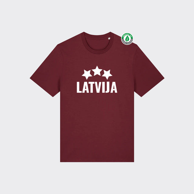 Organiskās kokvilnas T-krekls "LATVIJA"