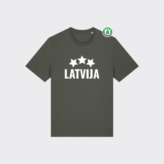 Organiskās kokvilnas T-krekls "LATVIJA"