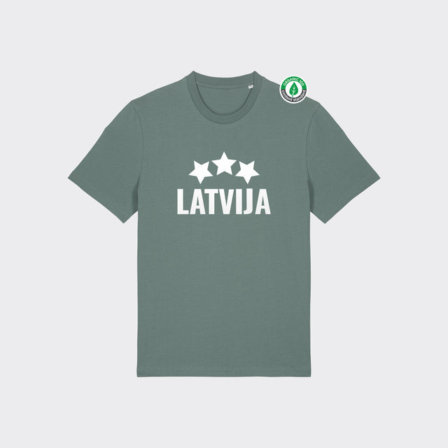 Organiskās kokvilnas T-krekls "LATVIJA"